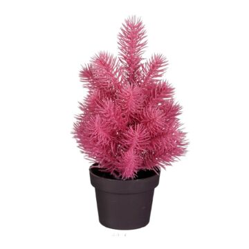 Kerstboom in pot roze 24 cm  - Mica