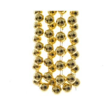 plastic bead garland XXL light gold