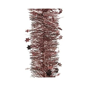 Lametta guirlande ster ossenbloed rood 270 cm - Decoris