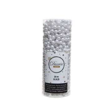 plastic bead garland winter white