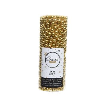 plastic bead garland light gold