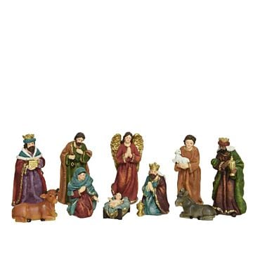 Kerstgroep polyresin matt 13 cm