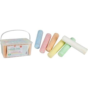 Stoepkrijt jumbo in emmer 54 stuks Stoepkrijt jumbo in emmer 54 stuks