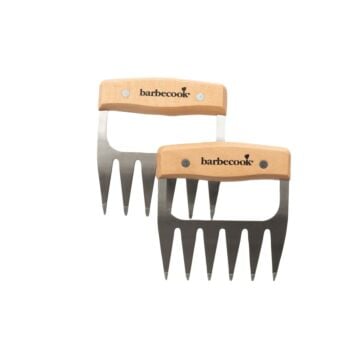 Barbecook Vleesklauwen – RVS met houten handvat - set van 2
