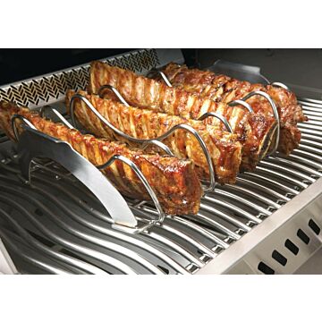 Napoleon 2in1 spareribhouder braadrek rvs
