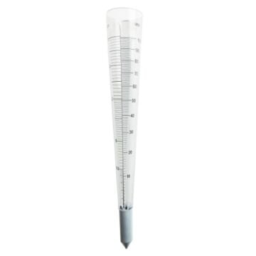 Regenmeter Plexiglas/Aluminium 100 mm H30,5Xø4cm