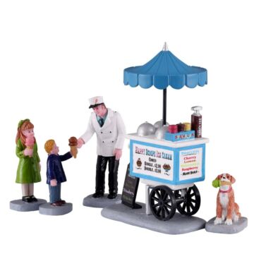 Lemax Happy Scoops Ice Cream Cart, set van 5