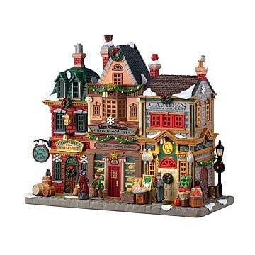 Lemax Mrs. Cratchit's Christmas Shoppes, met adapter