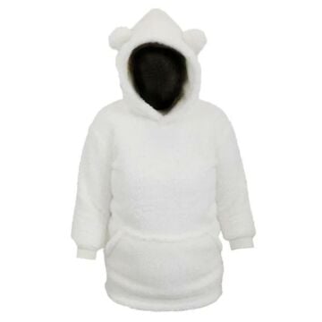 Hoodie Pippa kids met oortjes 50x70 dove white - Unique Living