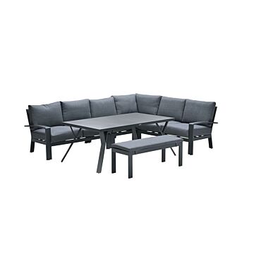 Loungeset Rondo 6-delig grijs - Garden Impressions