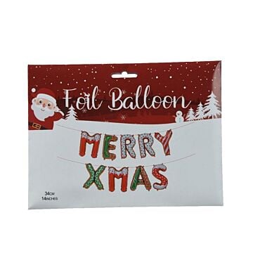 Ballon folie 'Merry Christmas' 86 cm