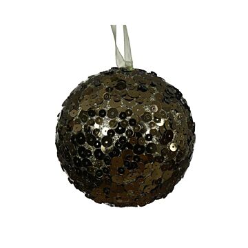 Kerstbal foam pailletten rosemarijn groen Ø 8 cm - Decoris