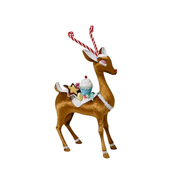 Hert fluweel polyester bruin 104 cm 