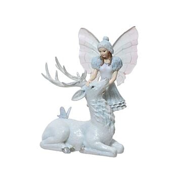 Elf polyresin wit 20 cm