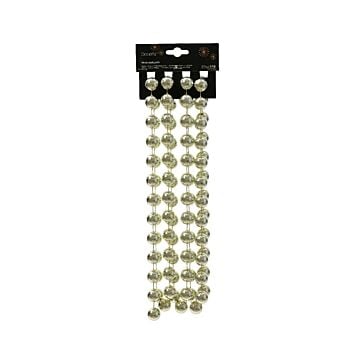 Kralenslinger xxl plastic wit mint 270 cm - Decoris