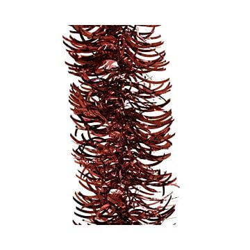 Lametta guirlande shiny ossenbloed rood  Ø 10 cm  - Decoris