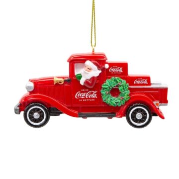 Coke Santa Pickup Truck Ornament 10 cm - Kurt Adler