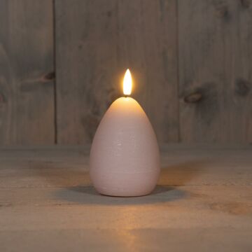 Eikaars 3D rustiek wax met timer roze  12 cm