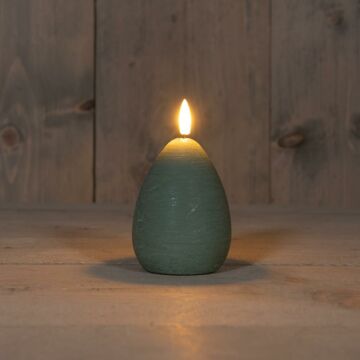 Eikaars 3D rustiek wax met timer groen 12 cm