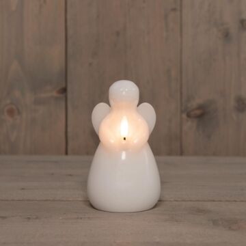 LED kaars engel wax 14,5 cm wit - Anna’s Collection