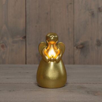 LED kaars engel wax 14,5 cm goud - Anna’s Collection