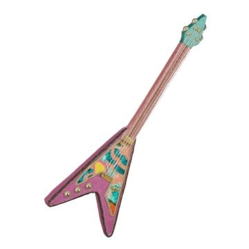 Decoratie gitaar roze 63 cm  - House of Seasons
