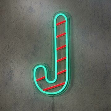 Neon light zuurstok rood groen 35 cm - Luca Lighting