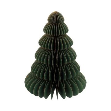 Kerstboom rond honeycomb papier groen 20 cm - HBX