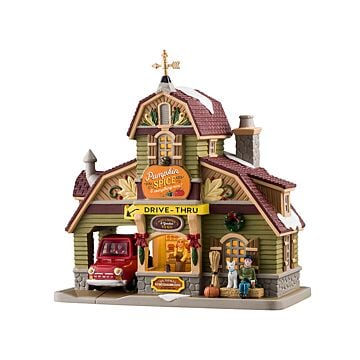 Lemax Pumpkin Spice & Everything Nice Coffee Shop, met adapter