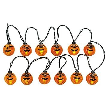 Lemax Lighted Pumpkin Garland String, Count of 12, B/O (4.5V)