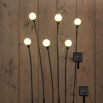 Solar steker 6 Vuurvliegjes LED warm wit L 57 cm