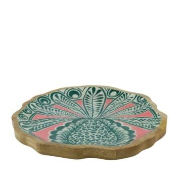 Bord met print mango hout 