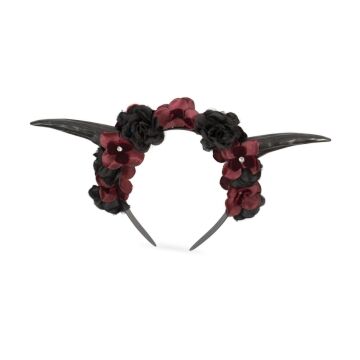 Hoofdband Bloem/Hoorn Zwart/Rood Hoofdband Bloem/Hoorn Zwart/Rood