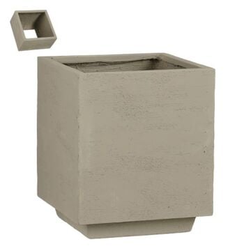 Plantenbak Donny bottomless grijs 30 cm - Mica