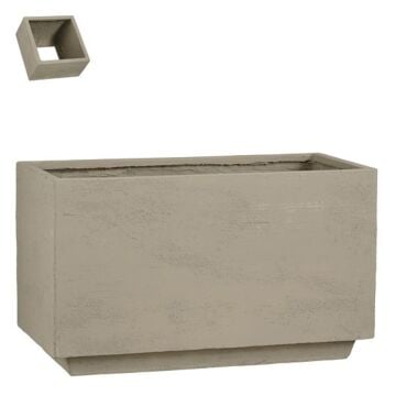 Plantenbak Donny bottomless grijs L 60 cm - Mica