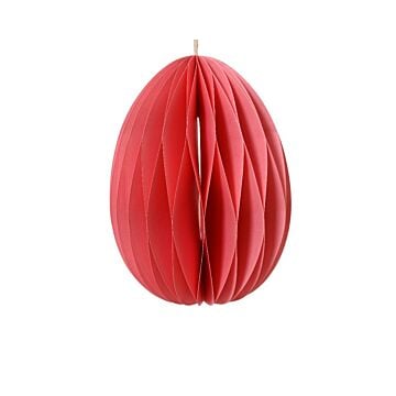 Decoratiehanger ei roze papier 13 cm