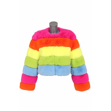 Bontjas 5 kleuren L/XL Bontjas 5 kleuren L/XL