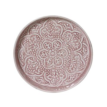 Decobord ijzer roze Ø 22 cm 