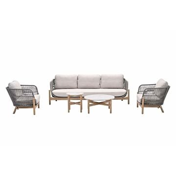 Loungeset talara 5 delig grijs - Garden Impressions
