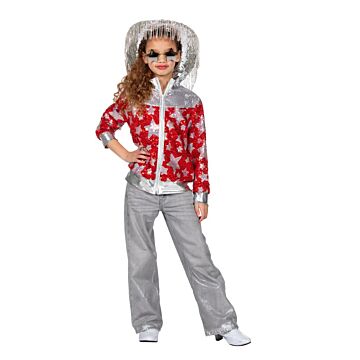 Glamorous pailletten jasje sterren rood maat 164 Glamorous pailletten jasje sterren rood maat 164