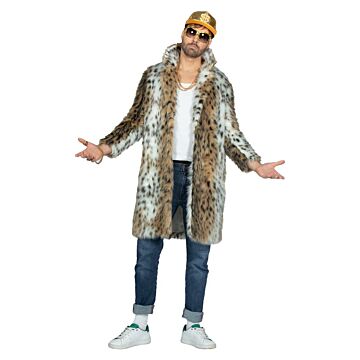 Bontjas pimp panter lang maat XXL Bontjas pimp panter lang maat XXL