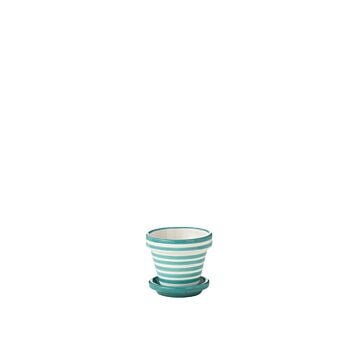 Bloempot Grana streep blauw Ø 17 cm  