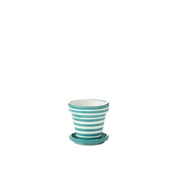 Bloempot Grana streep blauw Ø 21 cm  