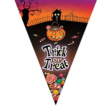 Vlaggenlijn Trick or Treat 10 vlaggen 5 meter