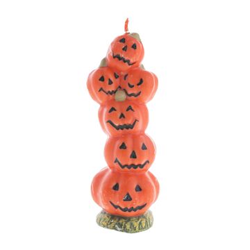 Kaars pilaar pompoenen oranje 19 cm