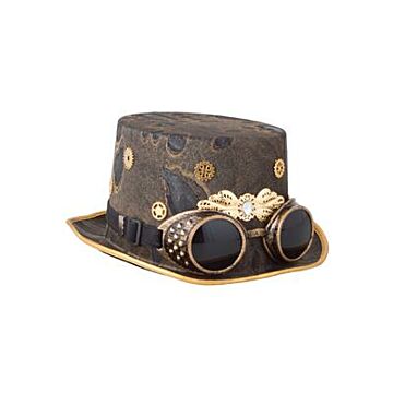 Hoed Steampunk met bril