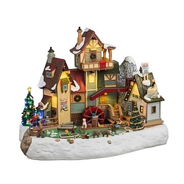 Lemax The Rocky River Grist Mill, met adapter 