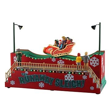 Lemax The Runaway Sleigh, met adapter 