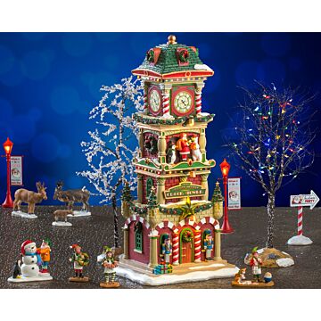 Lemax The Village Square Clock Tower set inclusief adaptor 74254, 550 mA (wit)