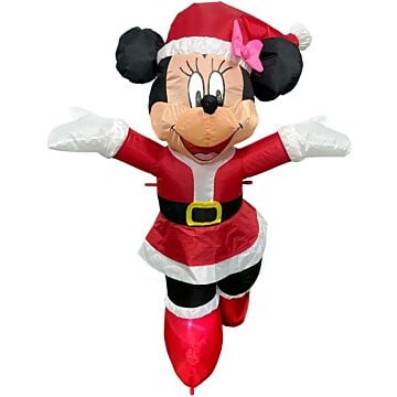 Opblaasfiguur Minnie Santa suit 125 cm - Disney